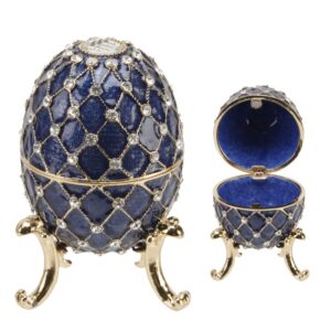 Emali/kultarasia Fabergé 10 cm sininen