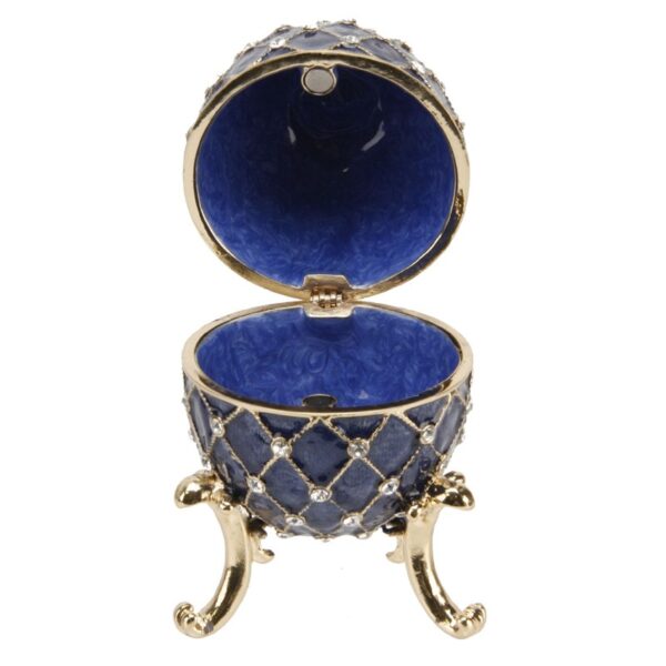 Emali/kultarasia Fabergé 10 cm sininen - Image 3