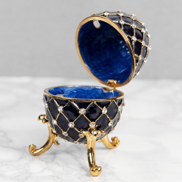 Emali/kultarasia Fabergé 10 cm sininen - Image 4
