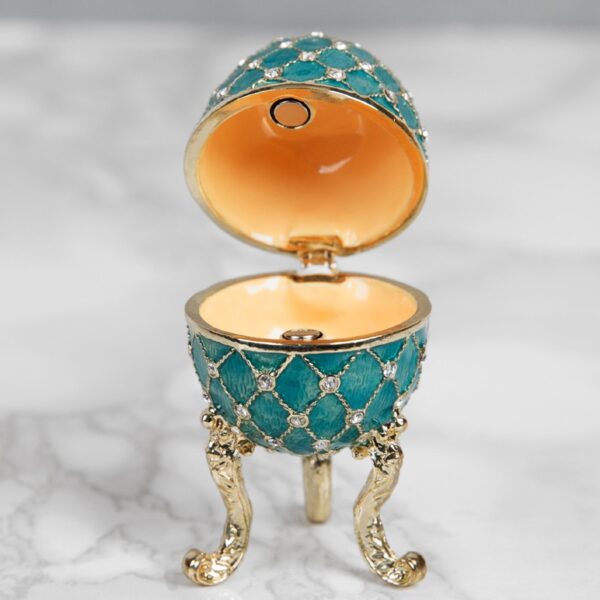 Emali/kultarasia Fabergé 6 cm vihreä - Image 2