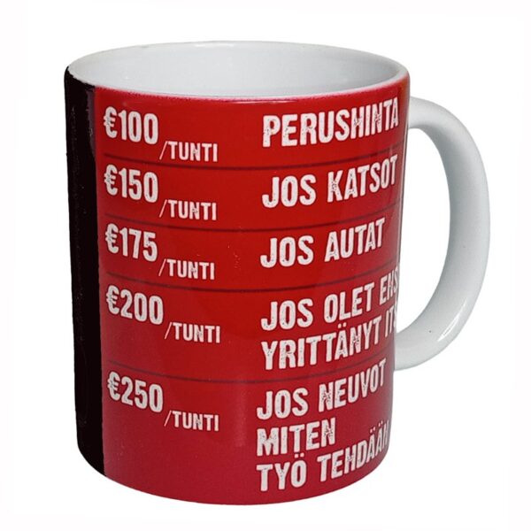 Työhinnasto -muki