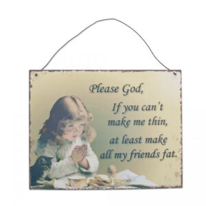 Please God -seinäkyltti