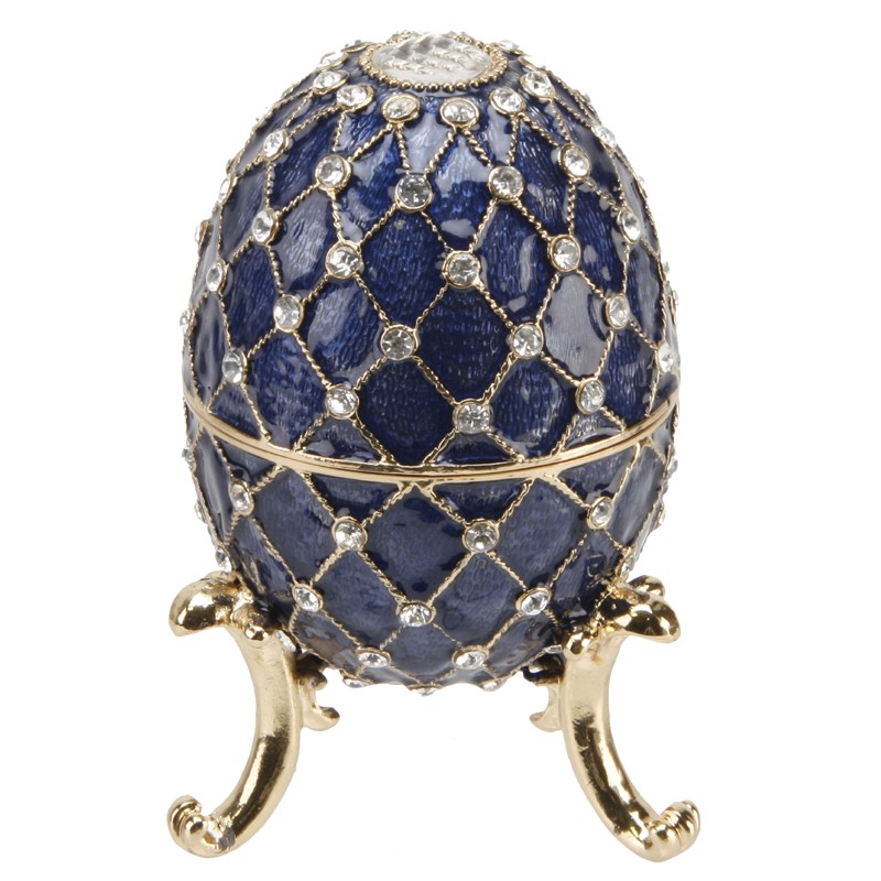 Emali/kultarasia Fabergé 10 cm sininen - Image 2