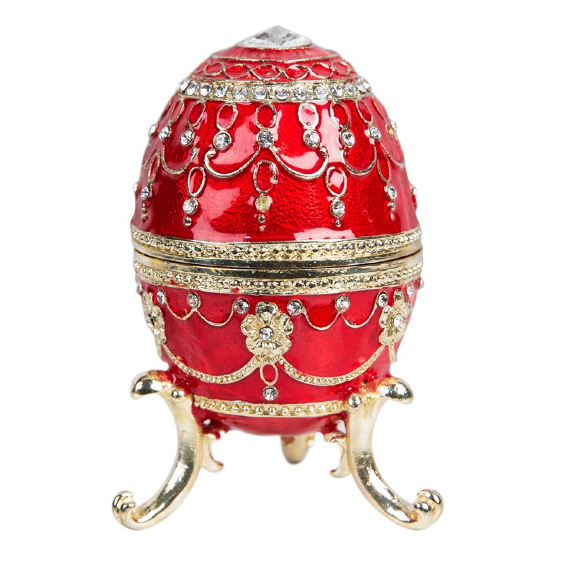 Emali/kultarasia Fabergé 10 cm punainen - Image 2