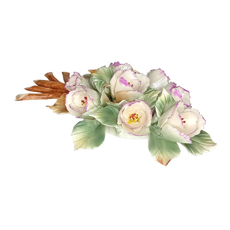 Posliinikukkavihko valkoinen/lila koko XL - Image 2