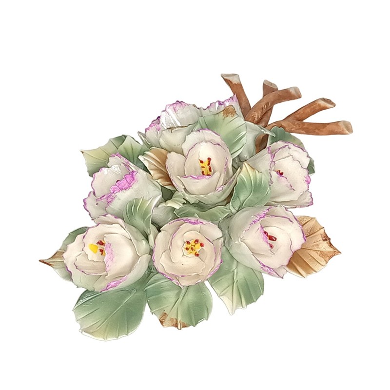 Posliinikukkavihko valkoinen/lila koko XL - Image 3