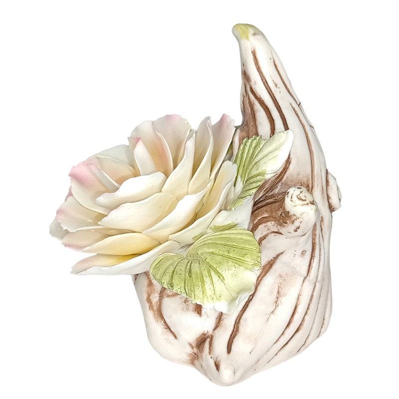 Posliini-valkoinen ruusu koko L* - Image 3