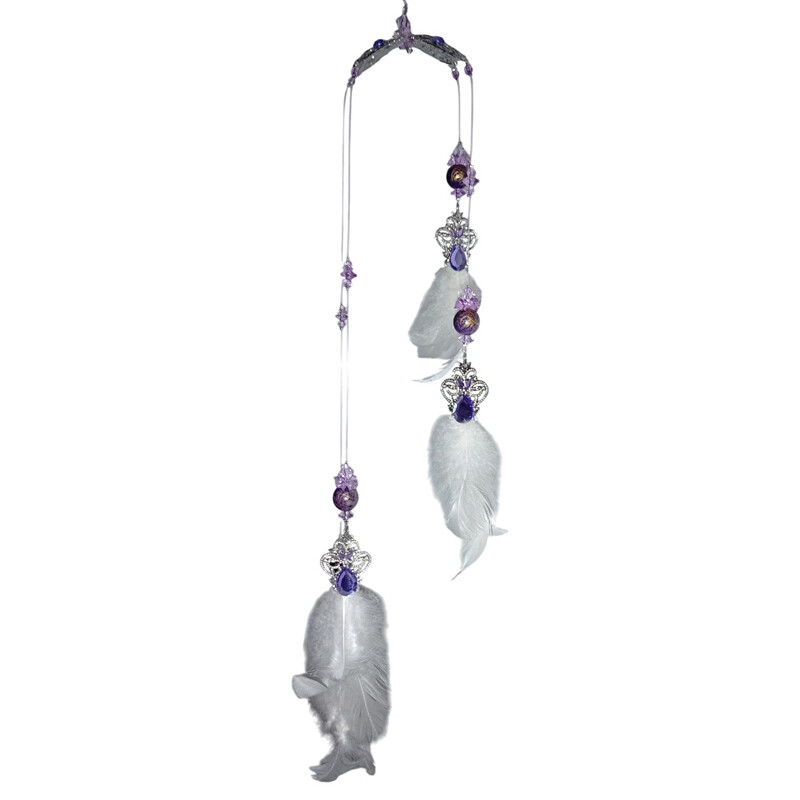 Höyhen-mobile 50 cm lila* - Image 3