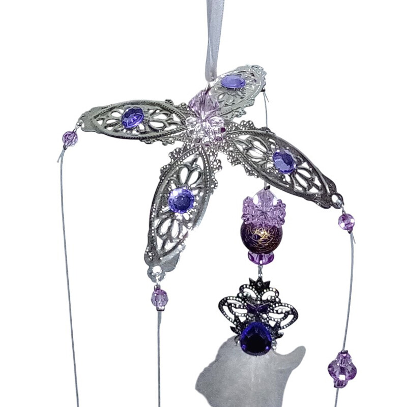 Höyhen-mobile 50 cm lila* - Image 2