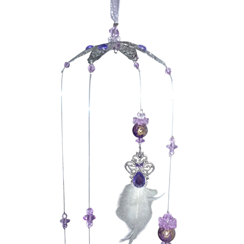 Höyhen-mobile 50 cm lila*