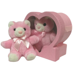 Rasia nalle/sydän pinkki