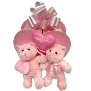 Rasia 2 nallea/sydän pinkki