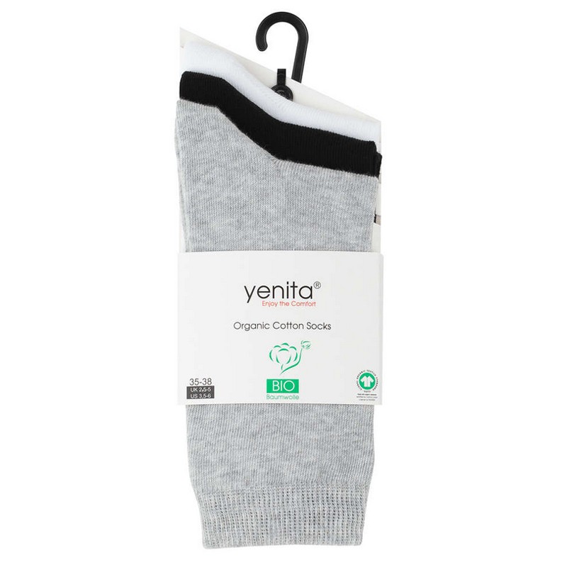 Yenita -luomupuuvillasukka 3-nippu 39-42 - Image 2