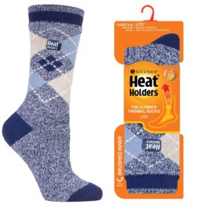 Lämpösukka Lite 37-42 Ruutukuvio Sininen