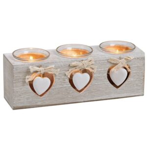 Sydämet -tuikkualunen 3-osainen