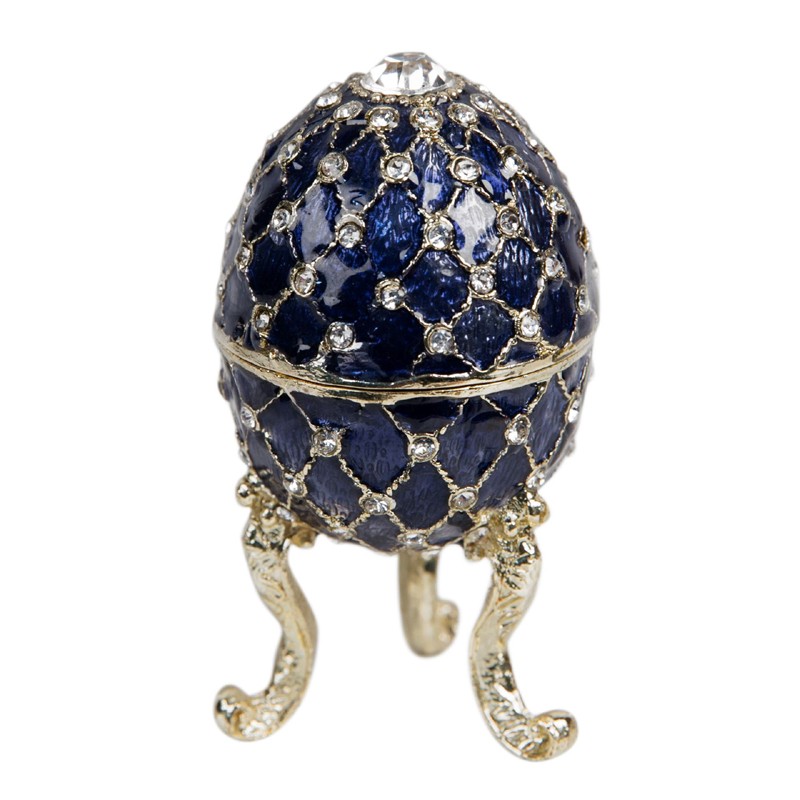 Emali/kultarasia Fabergé 6 cm sininen - Image 2