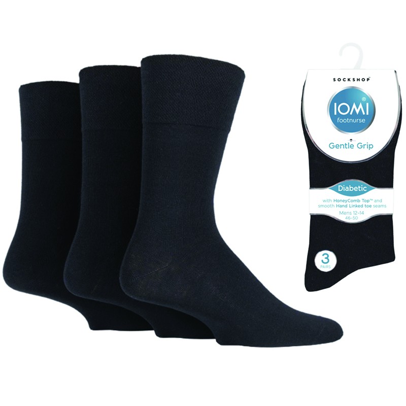 Diabetes-sukka 46-50 Musta 3-nippu