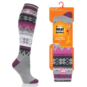 Lämpösukka Pitkä 37-42 Lilakuvio