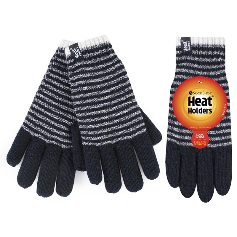 Sormikkaat Lady Musta/raidat S/M