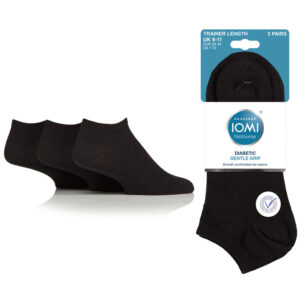 Diabetes-sukka 39-45 varreton musta 3-pakkaus