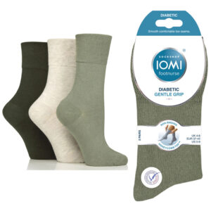 Diabetes-sukka 37-42 Murretut värit 3-nippu