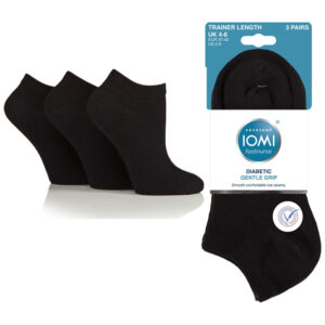 Diabetes-sukka 37-42 varreton musta 3-nippu