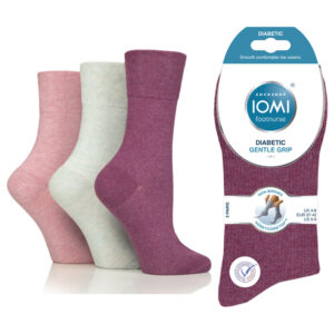 Diabetes-sukka 37-42 Pastellivärit 3-nippu