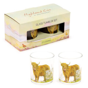 Ylämaan lehmä -juomalasit 2-pakkaus