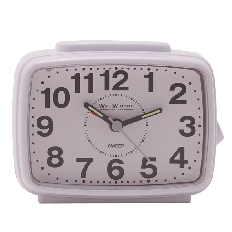 Herätyskello Äänetön suorakaide valkoinen - Image 2