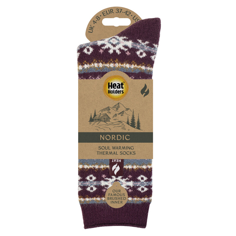 Lämpösukka Nordic 37-42 Cabernet/Rose - Image 3