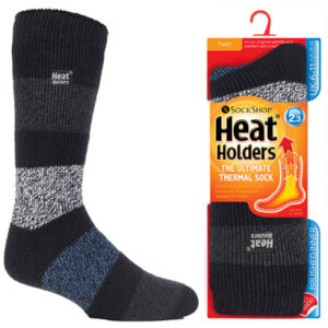 Lämpösukka 39-45 Mustaharmaa