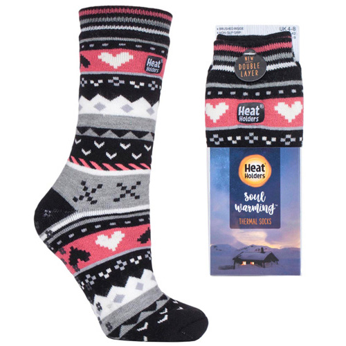 Tunturimaja -lämpösukka 37-42 puna/musta