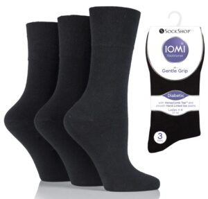 Diabetes-sukka 37-42 musta 3-pakkaus