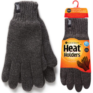 Heat Holders Men sormikkaat harmaa S/M