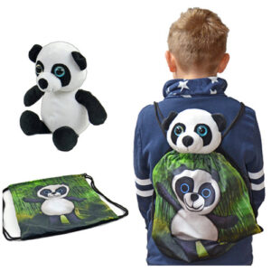 Selkäreppu + pehmo Panda