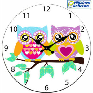 Seinäkello - Kaksi pöllöä