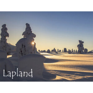 Lapin talvimaisema -peltikyltti 20x15 cm