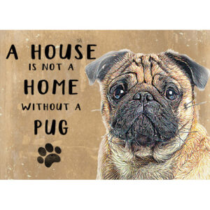 Mopsi -peltikyltti 20x15 cm