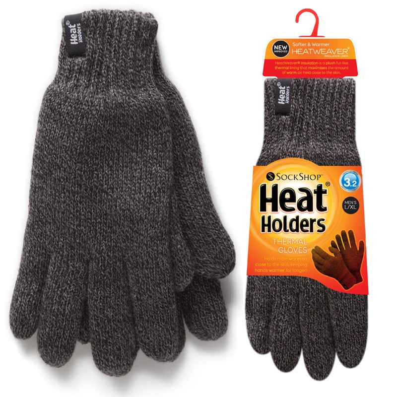 Heat Holders Men sormikkaat harmaa L/XL