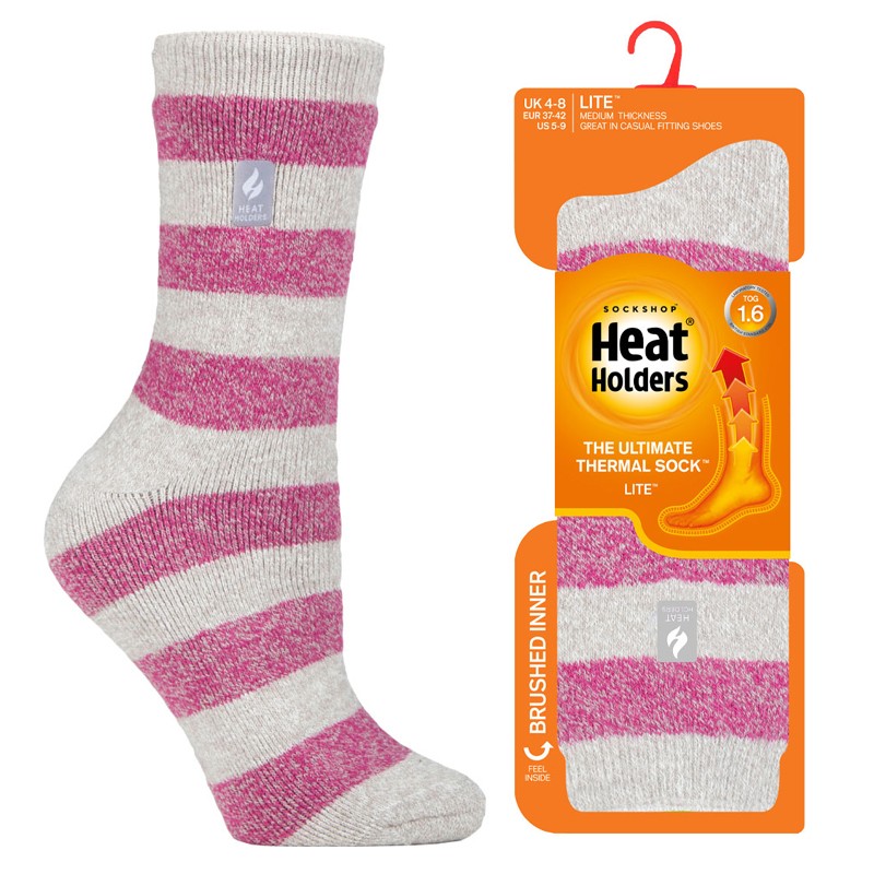 Lämpösukka Lite 37-42 Pinkkiraita