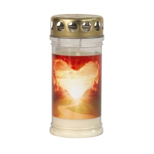 Hautakynttilä Sydän 16,5 cm